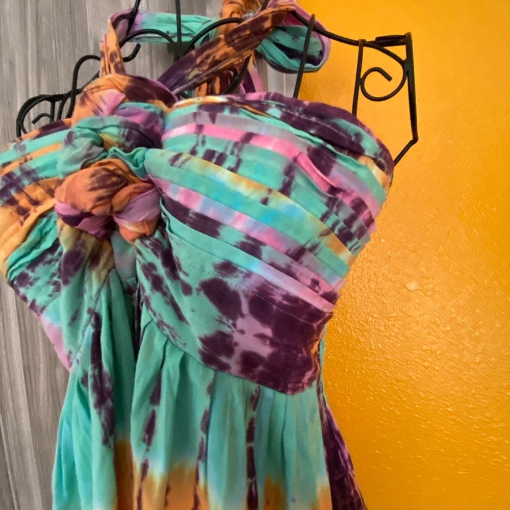 Tie dye maxi dress